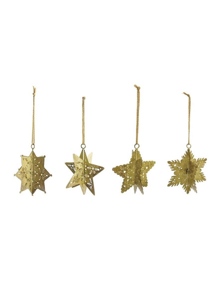 Antique Gold 3D Snowflake Ornament