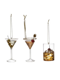 Glass Cocktail Ornament