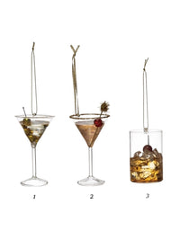 Glass Cocktail Ornament