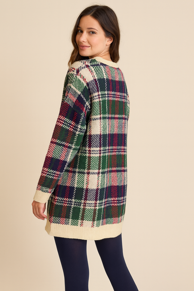 Tartan Mix Tunic Sweater