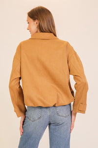 Suede Cropped Trench Coat