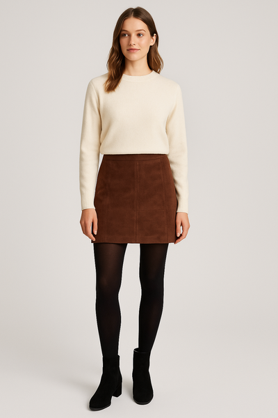 Suede Mini Skirt
