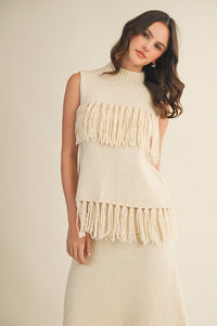 Fringe Sleeveless Sweater