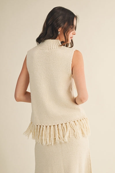 Fringe Sleeveless Sweater