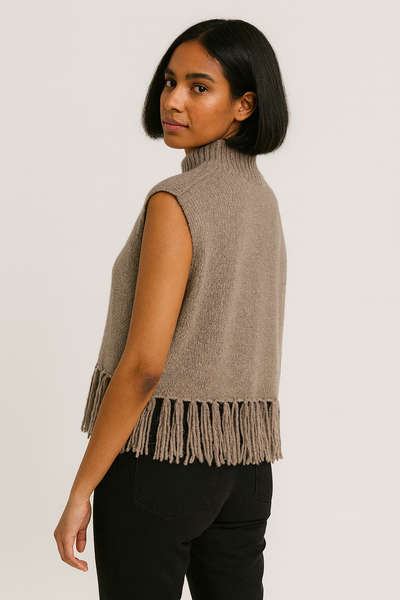 Fringe Sleeveless Sweater
