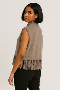 Fringe Sleeveless Sweater