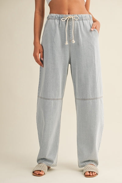 Drawstring Baggy Denim