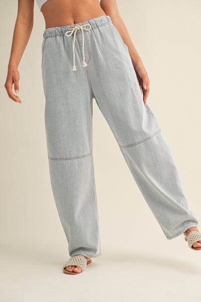 Drawstring Baggy Denim