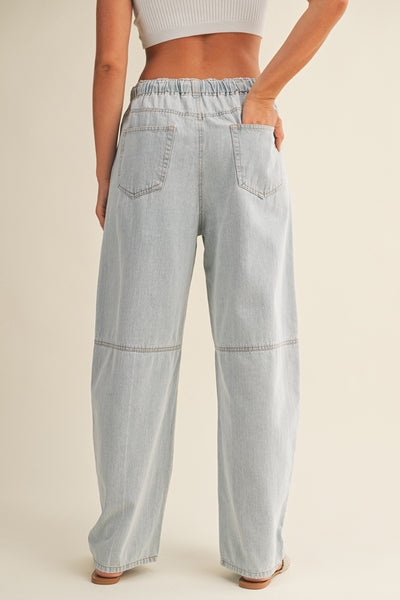 Drawstring Baggy Denim