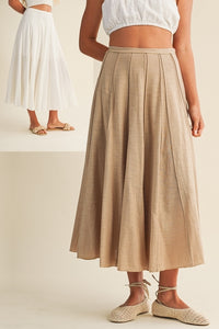 Cotton Panel Skirt