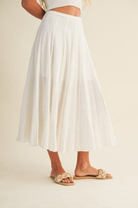 Cotton Panel Skirt
