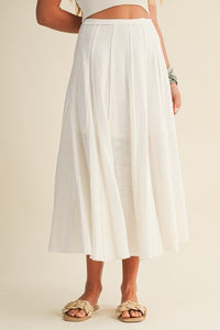 Cotton Panel Skirt