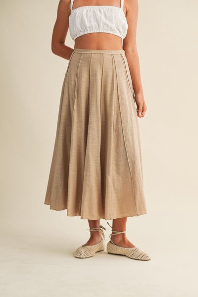 Cotton Panel Skirt