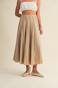 Cotton Panel Skirt