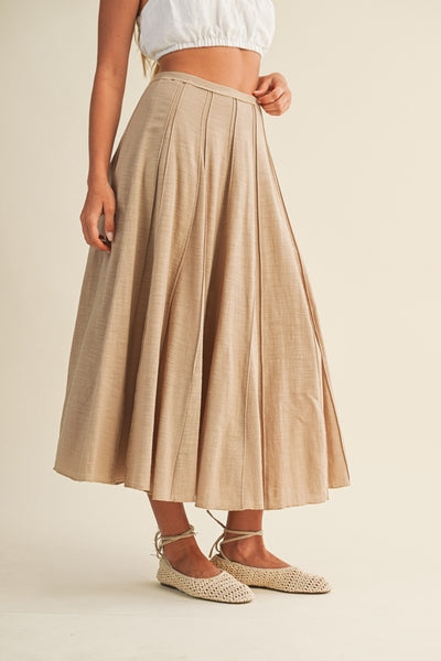 Cotton Panel Skirt