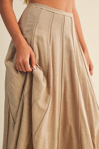 Cotton Panel Skirt