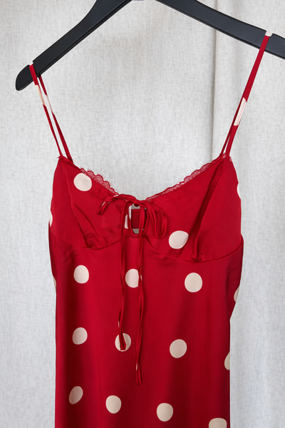 Polka Dot Tie Front Dress