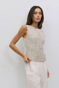 Maven Linen Smocked Top