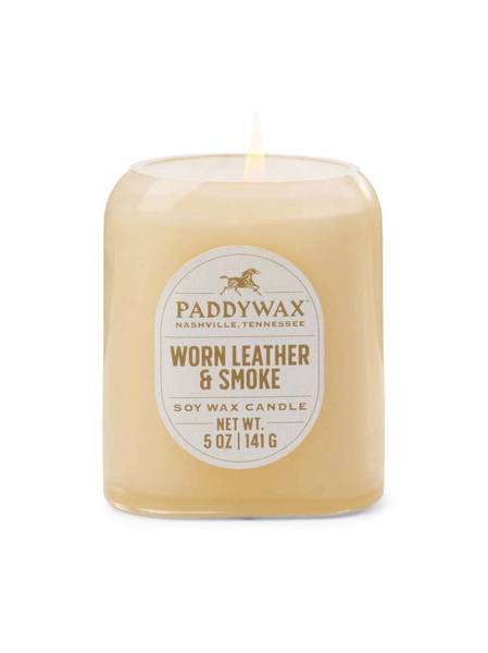 5oz Worn Leather & Smoke Candle