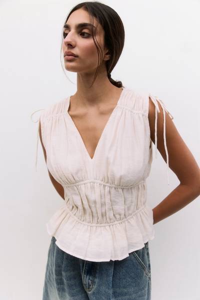 Cleo Parchment Top