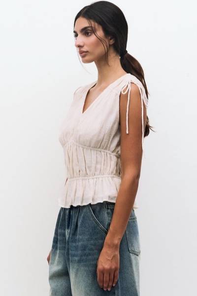 Cleo Parchment Top