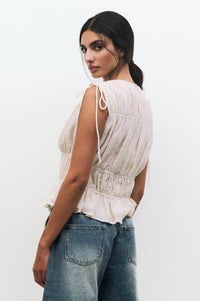 Cleo Parchment Top