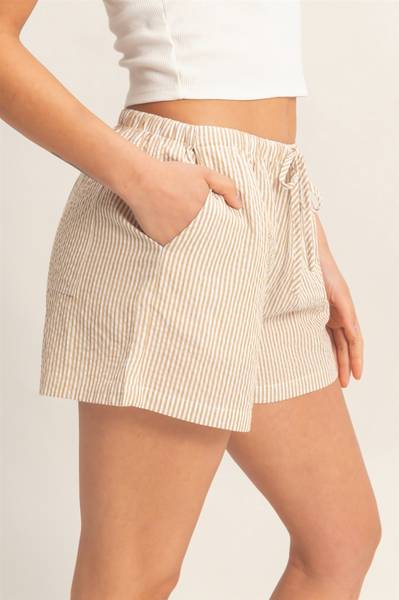 Chambray Striped Shorts