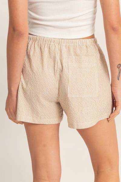 Chambray Striped Shorts