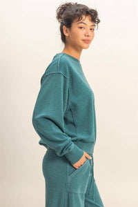 Raw Edge Mineral Washed Sweatshirt