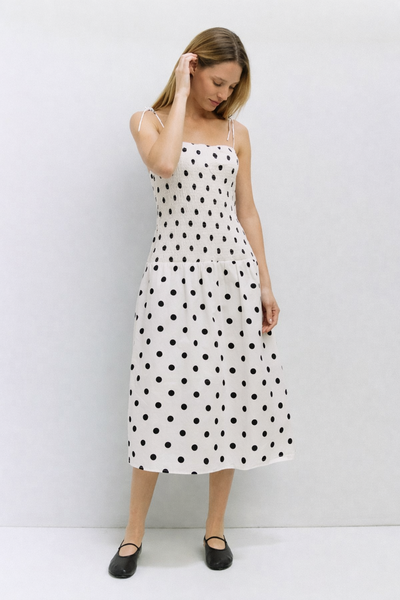 Sweatheart Polka Dot Dress