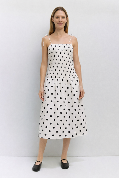 Sweatheart Polka Dot Dress