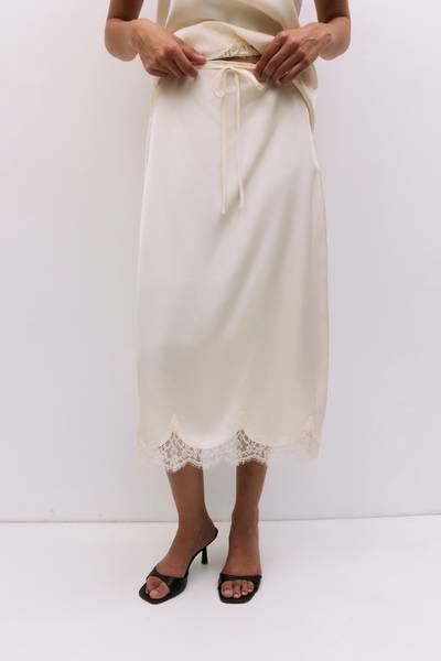 Satin Drawstring Skirt