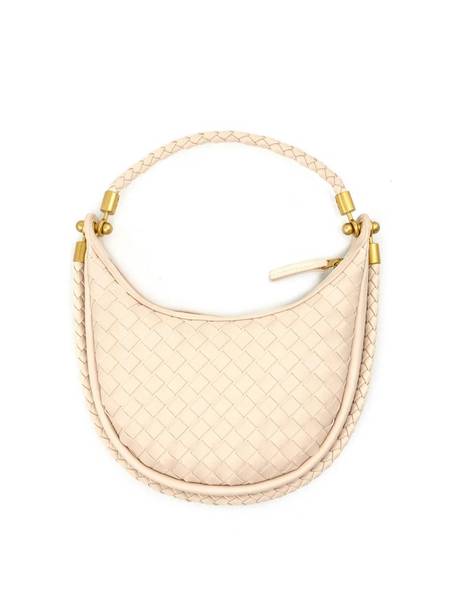 Sillery Woven Cream Hobo Bag Small
