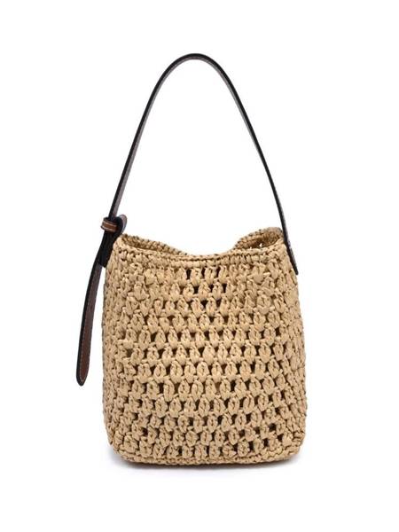 Nova Natural Woven Bucket Bag