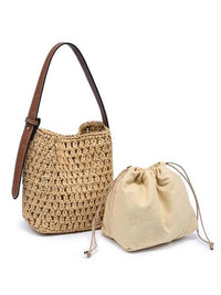 Nova Natural Woven Bucket Bag