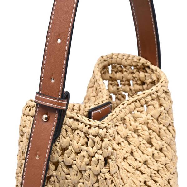 Nova Natural Woven Bucket Bag