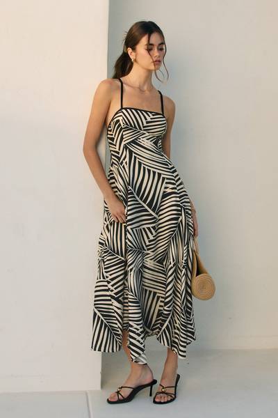 Zebra Palm Dress