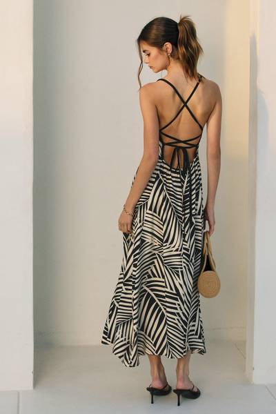 Zebra Palm Dress