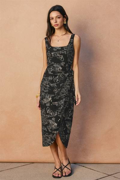 Casa Del Sol Tulip Hem Wrap Dress