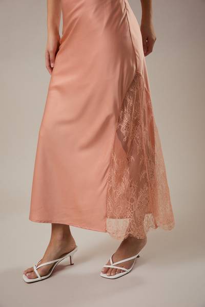 Pixie Satin & Lace Dress