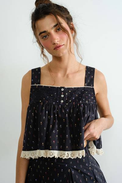 Dutch Prairie Lace Ruffle Top