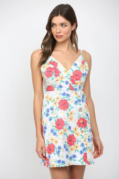 Mixed Garden Button Sundress