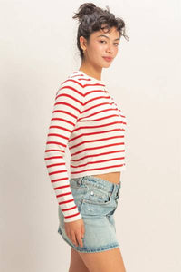 Striped Cotton Cardigan