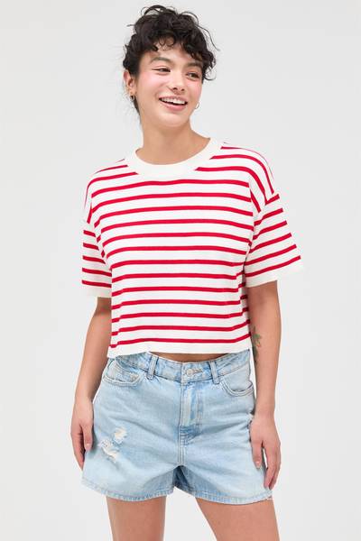 Margo Striped Knit Tee