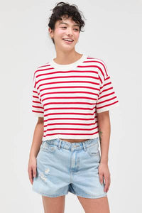 Margo Striped Knit Tee