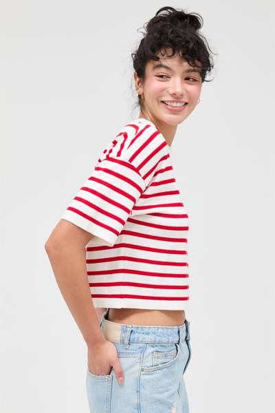 Margo Striped Knit Tee