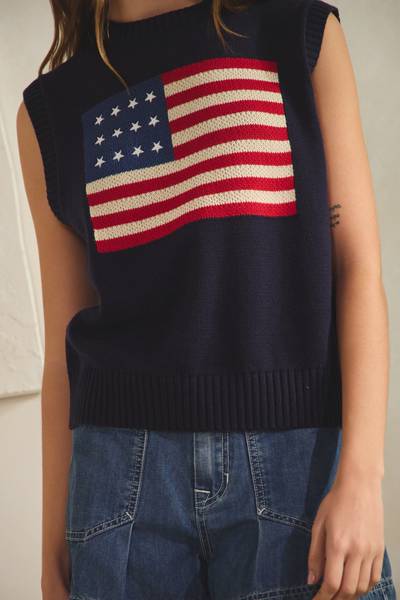 American Flag Cotton Sweater