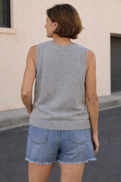 American Flag Sleeveless Knit Top