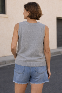 American Flag Sleeveless Knit Top