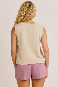 American Flag Sleeveless Knit Top